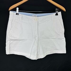 Crown & Ivy Caroline White Bermuda Shorts Casual Summer Style size 6
